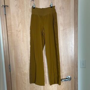 Athleta Wide Leg Pants in Mustard Yellow